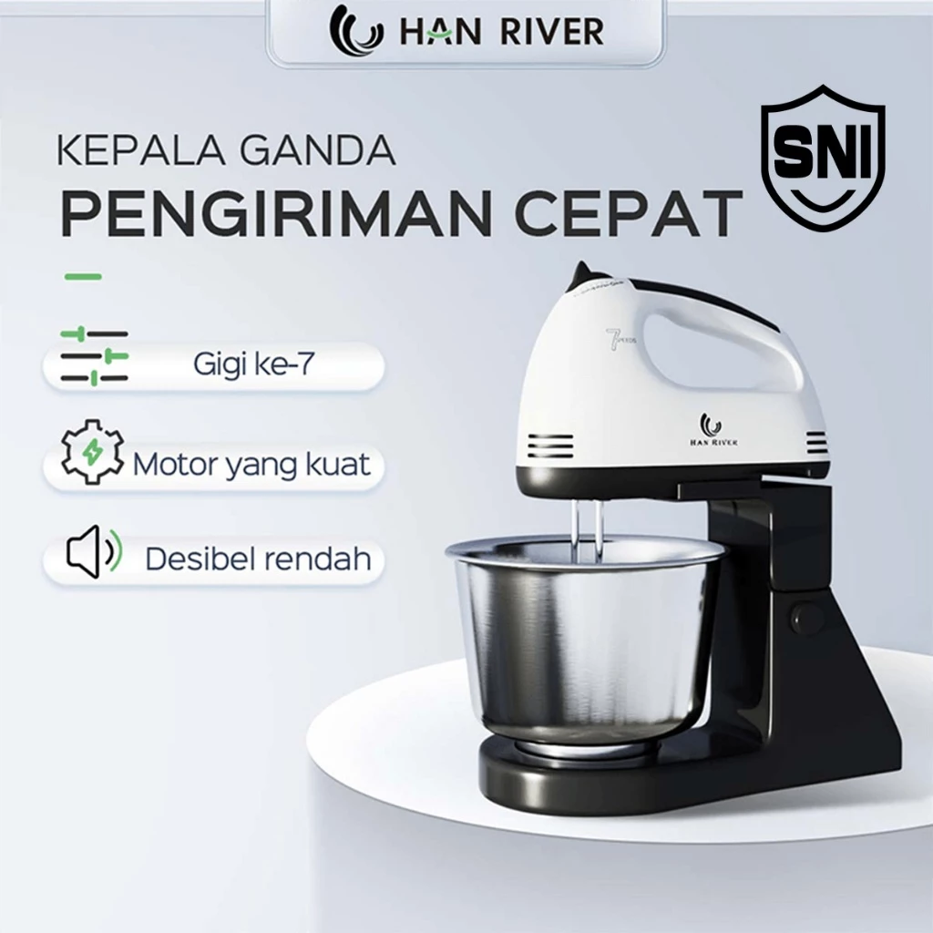 HAN RIVER Stand Mixer HRDDQ03WT Putih