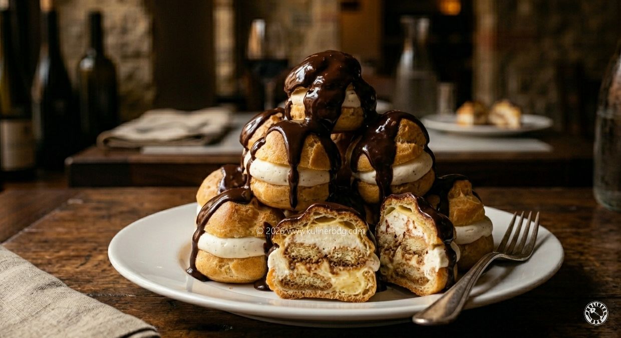 Profiteroles Cokelat