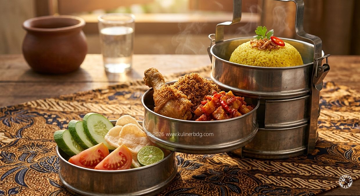 Resep Nasi Kuning Bekal Komplit - KulinerBDG