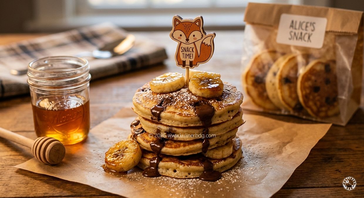 Pancake Mini Isi Pisang Coklat