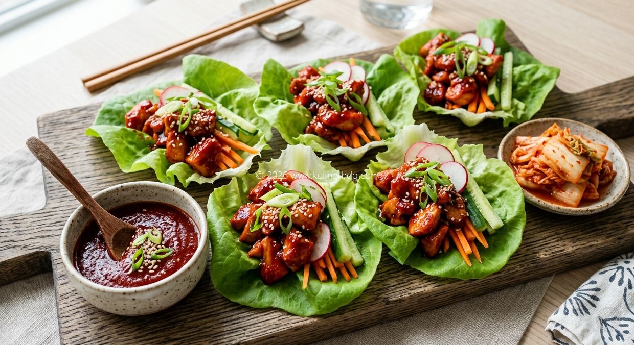 Chicken Wrap Lettuce Ala Korea