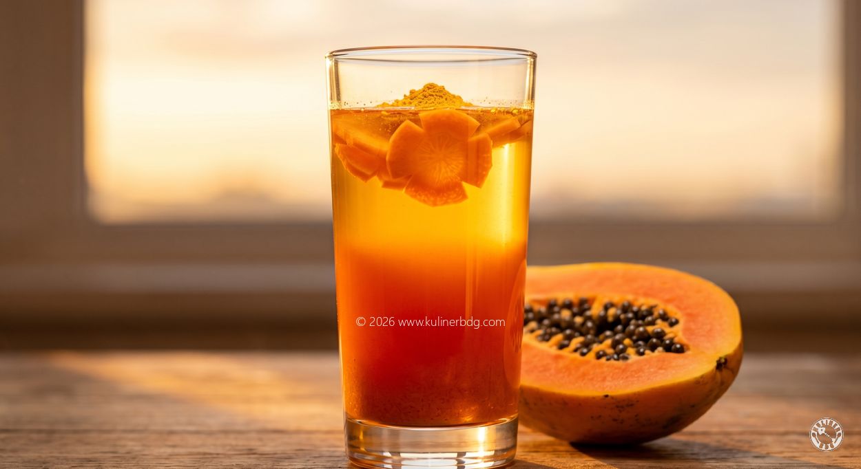 Resep Golden Sunrise Pepaya Wortel Jeruk - KulinerBDG