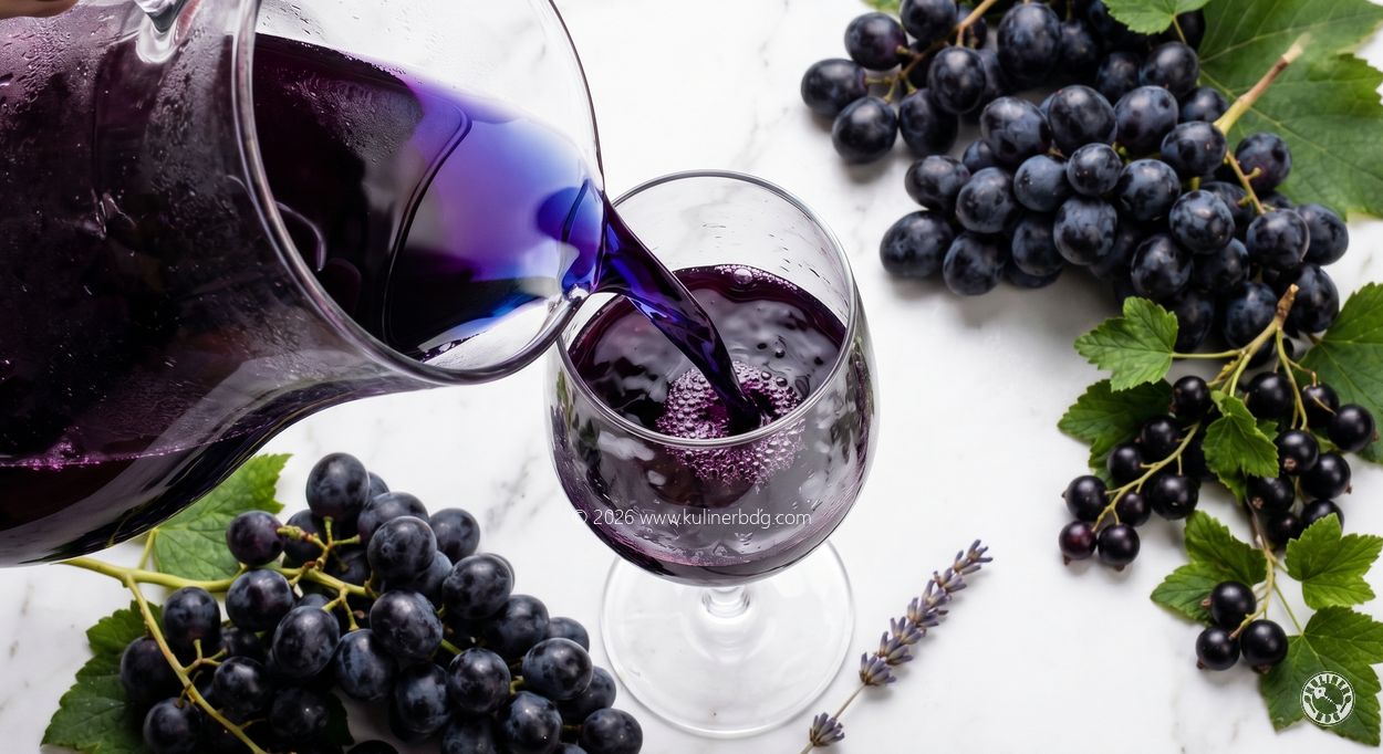 Resep Purple Rain Anggur Blackcurrant Lavender - KulinerBDG