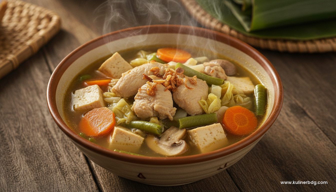 Resep Sup Tahu Dada Ayam Sayuran untuk Diet - KulinerBDG