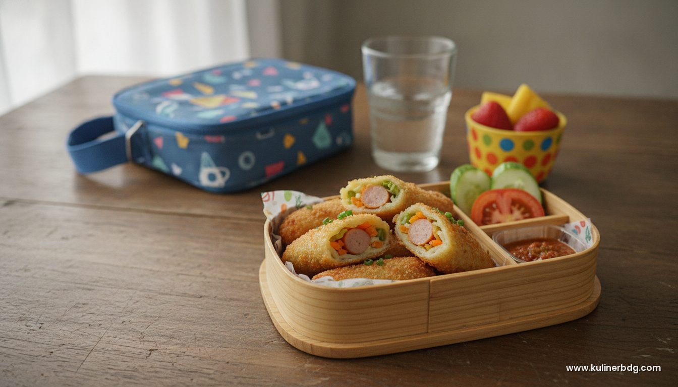 Risoles Mini Isi Sayur & Sosis, Bekal Sekolah Renyah Gurih