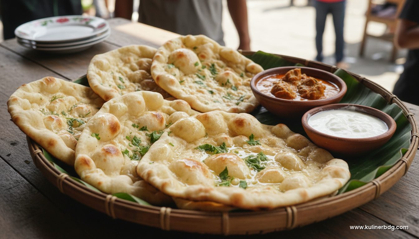 Roti Naan India, Empuk Bertekstur Gelembung ala Rumahan
