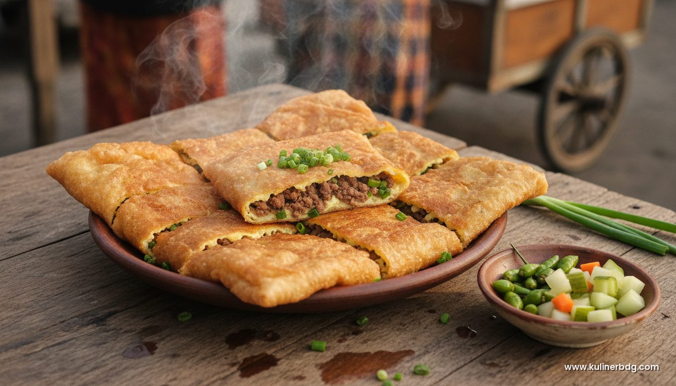 Resep Martabak Telur Daging Sapi, Renyah Gurih Khas Kaki Lima - KulinerBDG