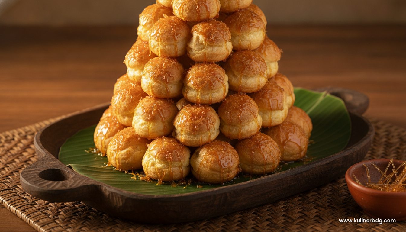 Resep Croquembouche Khas Prancis, Menara Kue Sus Karamel Elegan - KulinerBDG