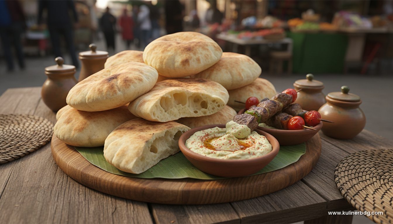 Roti Pita Timur Tengah, Empuk Berongga Buatan Rumah