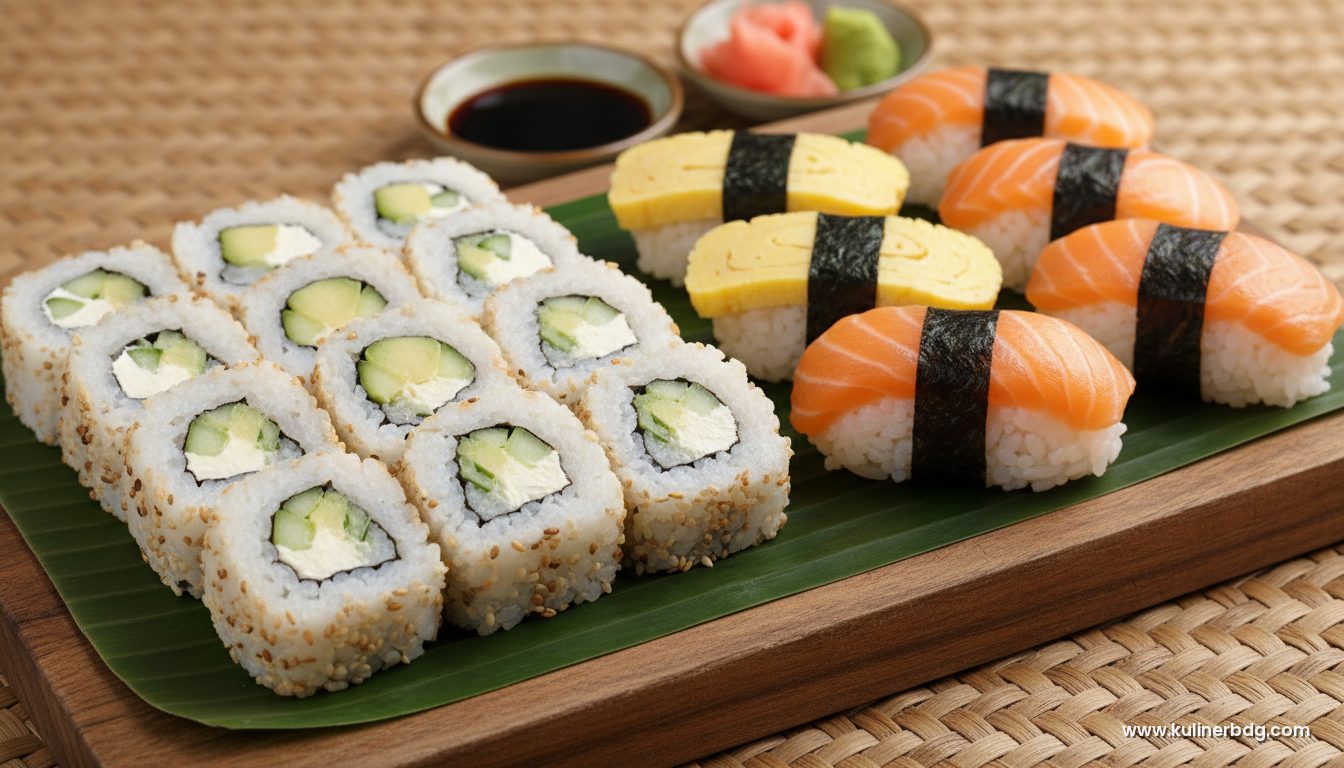 Resep Sushi Roll Rumahan: California Roll & Nigiri Sederhana - KulinerBDG
