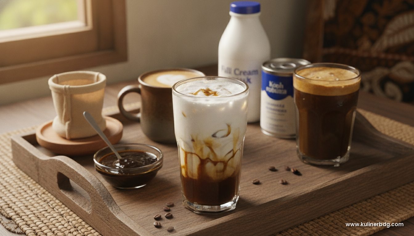 Kopi Susu Aren Kekinian Ala Kedai, Lembut & Nagih