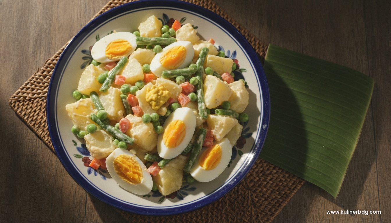 Salad Kentang Telur Ala Bandung, Creamy & Mengenyangkan