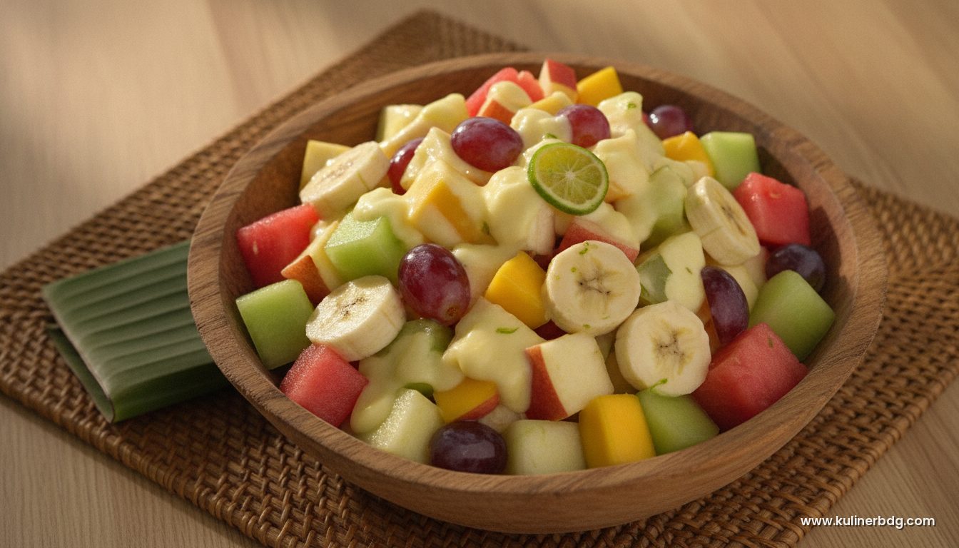 Salad Buah Segar Saus Yogurt Madu Jeruk Nipis