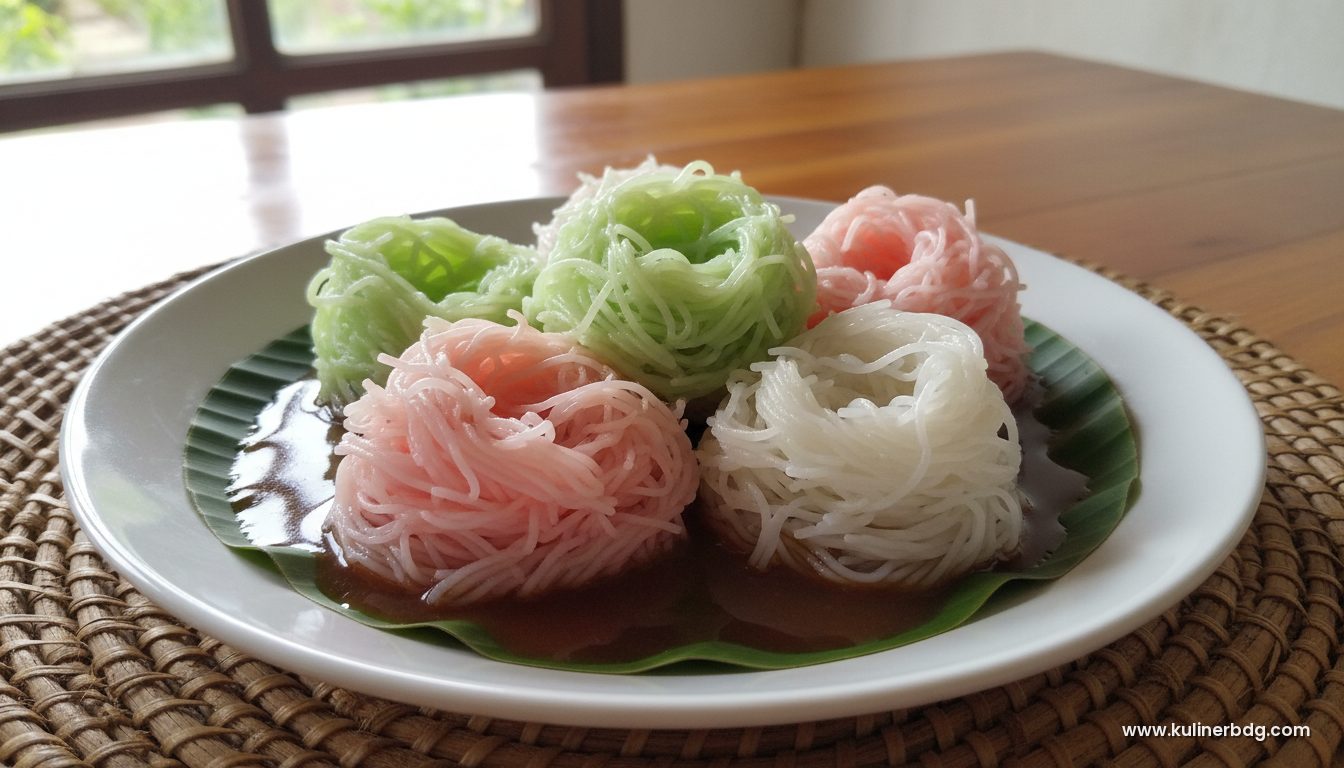 Petulo Gula Merah atau Putu Mayang, Kue Mungil Khas Nusantara