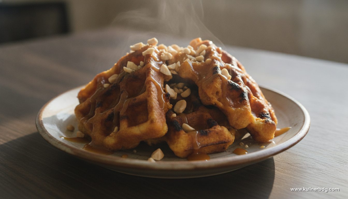 Waffle Ubi Cilembu Panggang Karamel Kayu Manis